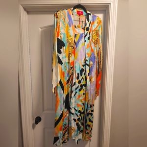 Sassy Jones Pilar Palazzo Pants and Duster Set Size Medium NWT